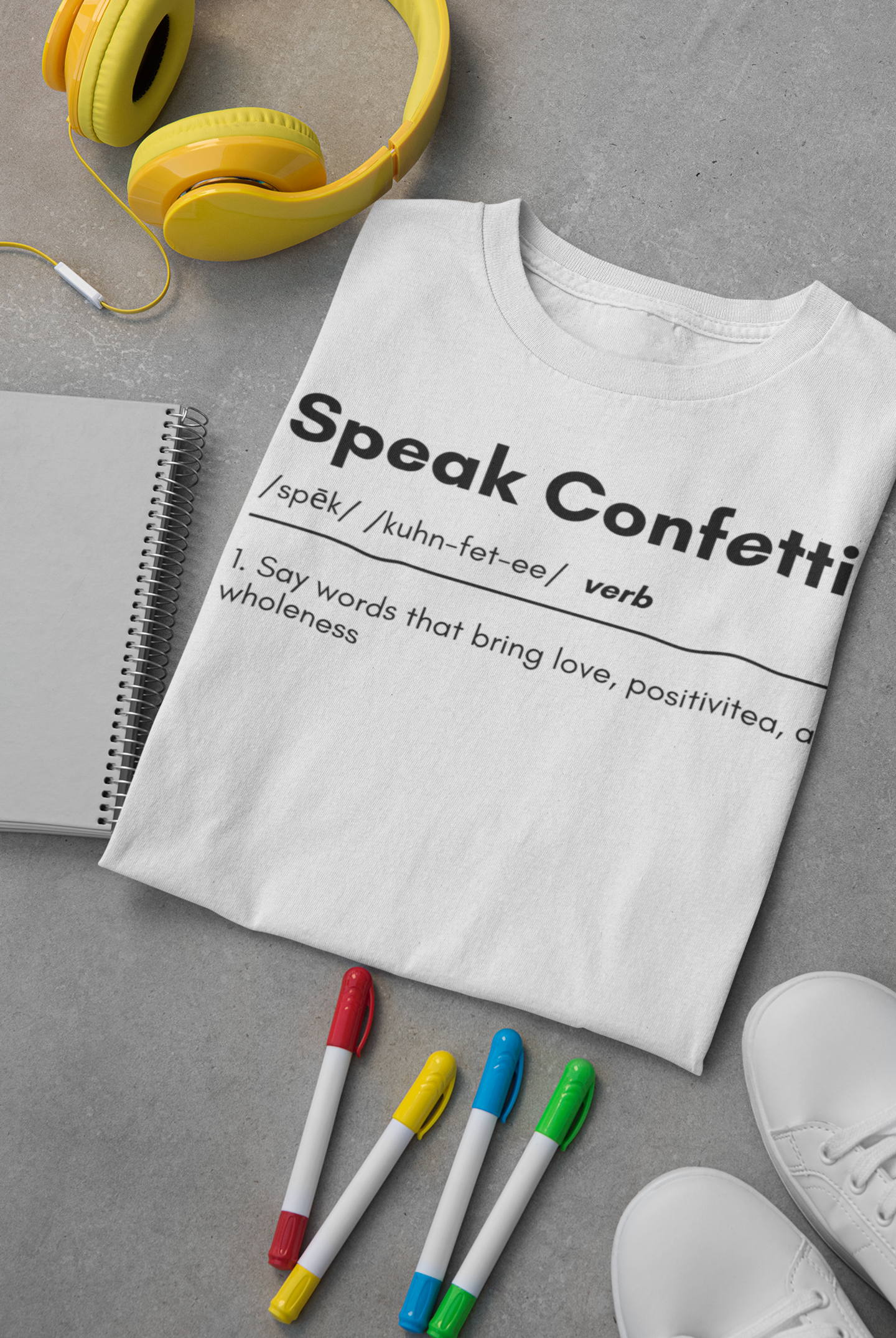 Speak Confetti Definition Tee